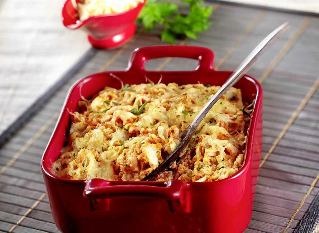 Gratin de congre tomates et polenta