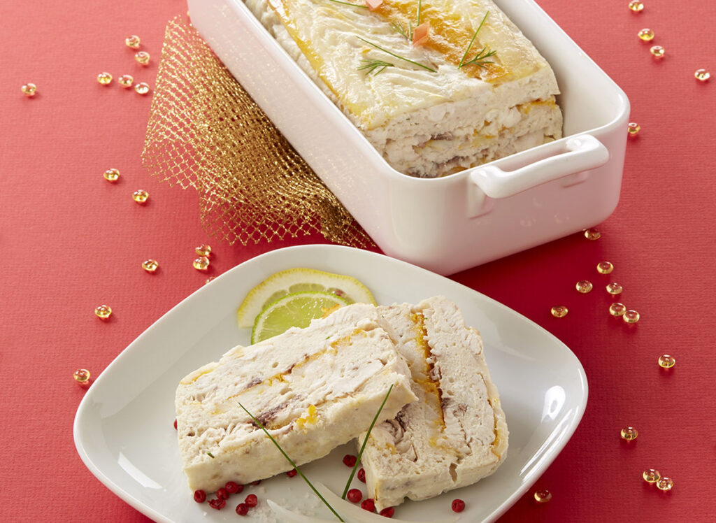 Terrine de Noël, haddock et mulet