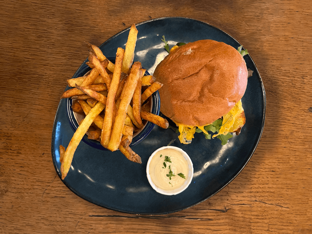 Fish burger de lieu noir