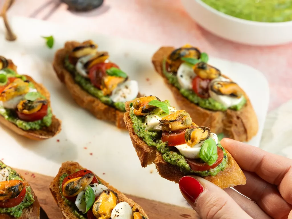 Crostini de moules à l’italienne